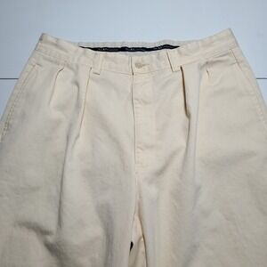 Vintage Polo Ralph Lauren Pleated Chino Pants Mens 33x32 (32x31) Yellow